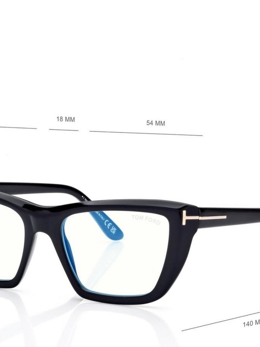 Brand New/never Worn Tom Ford   Blue Block Eyeglasses TF5894B Color 081 Cat Eye